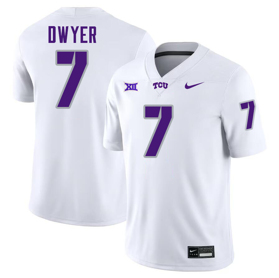 #7 Jordan Dwyer TCU Jersey,Texas Christian University Horned Frogs Football Jersey-White